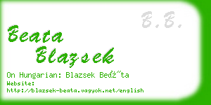 beata blazsek business card